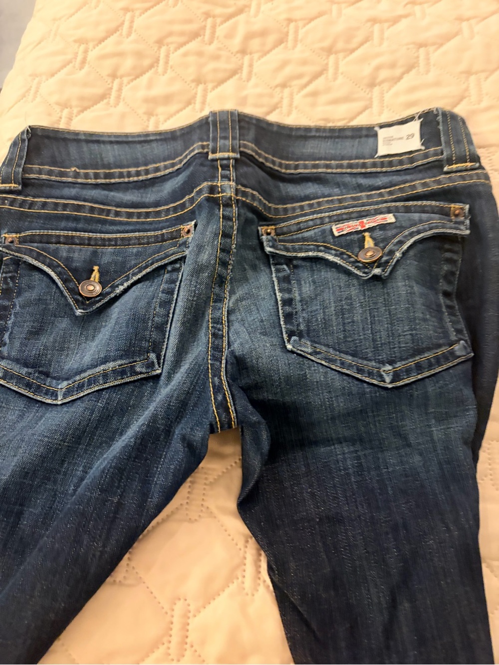 Hudson Petite Signature BootcIndigo Skinny Women’s Jeans with Contrast Stitching